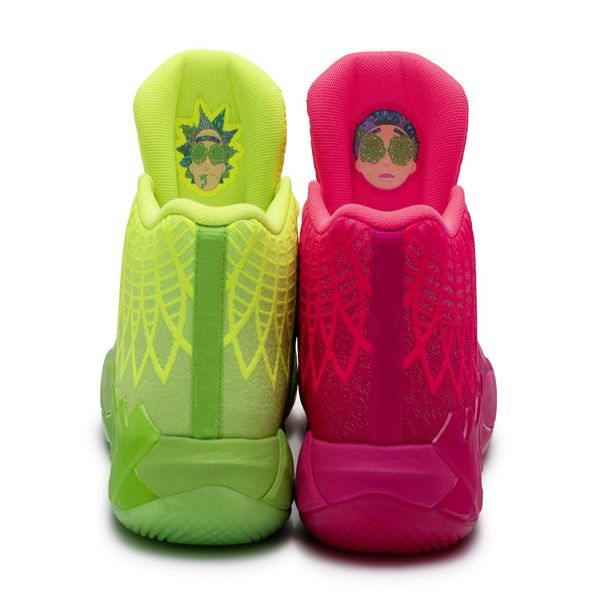 

grade school lamelo ball mb1 rick morty men basketball shoes for queen city black red grey sport shoe trainner s253x