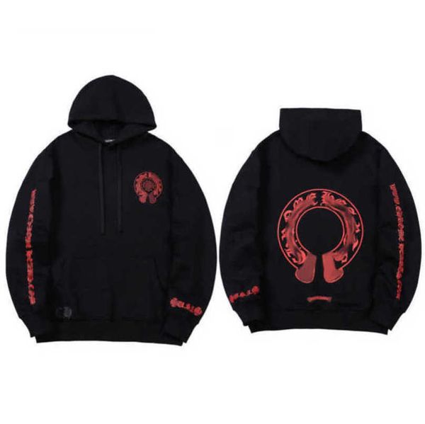 

luxury fashion mens sweatshirts designer hoodies ch sanskrit sweater zipper hooded cross pullover hoodie casual men women coat sweatshirt j, Black