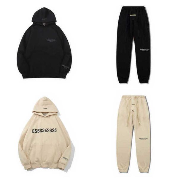 

luxury men's brand tracksuits sweatshirts letter esss hoodies men women's print casual sweater sportswear pants suit pullover cou, Gray