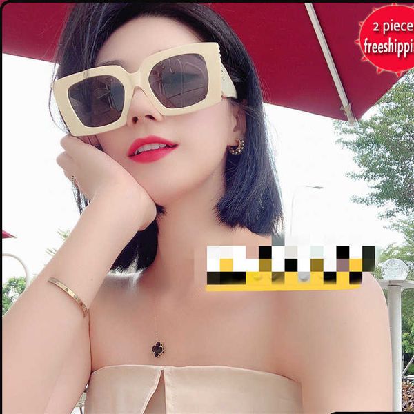 

luxury fashion trends 60%off design sunglasses xiaoxiangjia square plate style versatile fashion sunglass star network red same style ch5480, White;black