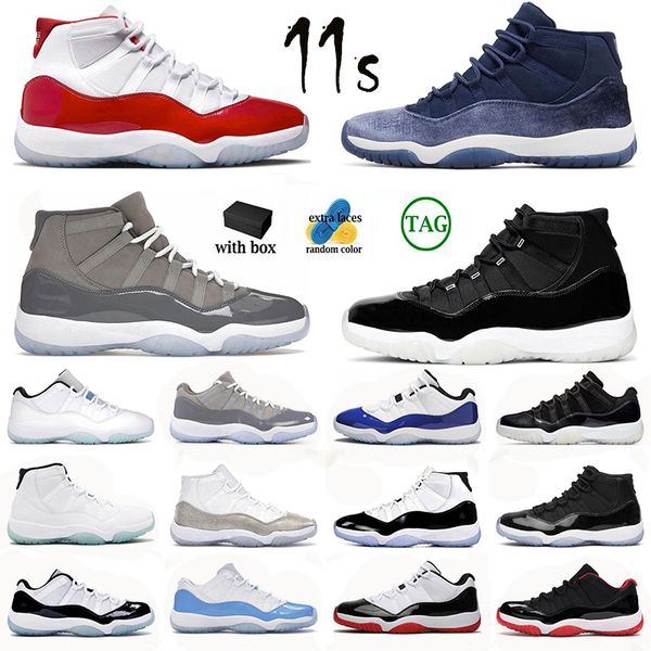 

with box with box basketball shoes men women 11s cherry midnight navy cool grey bright citrus concord45 25th anniversary 72-10 low pure viol