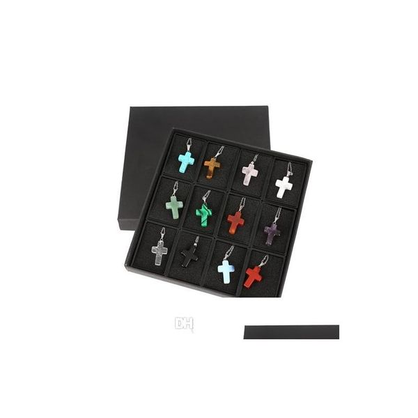 

pendant necklaces mticolored cross pendant necklace men and women personality innovative fashion jewelry drop delivery necklaces pend dhuqi, Silver