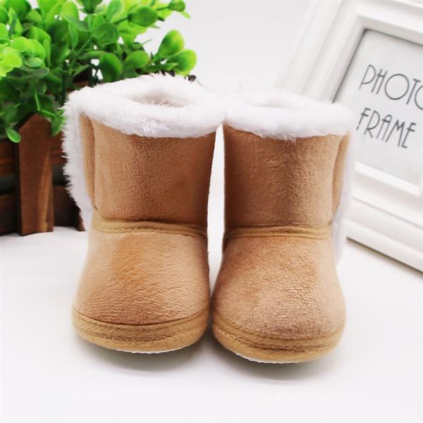 

infant newborn baby shoes girls cashmere plush winter keep warm boots bandage warmer shoes children casual solid sneakers274s