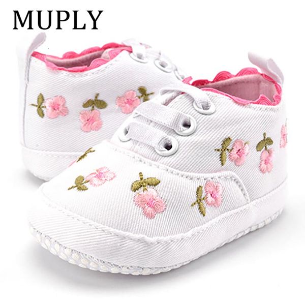 

first walkers baby girl shoes white lace floral embroidered soft prewalker walking toddler kids walker 221124