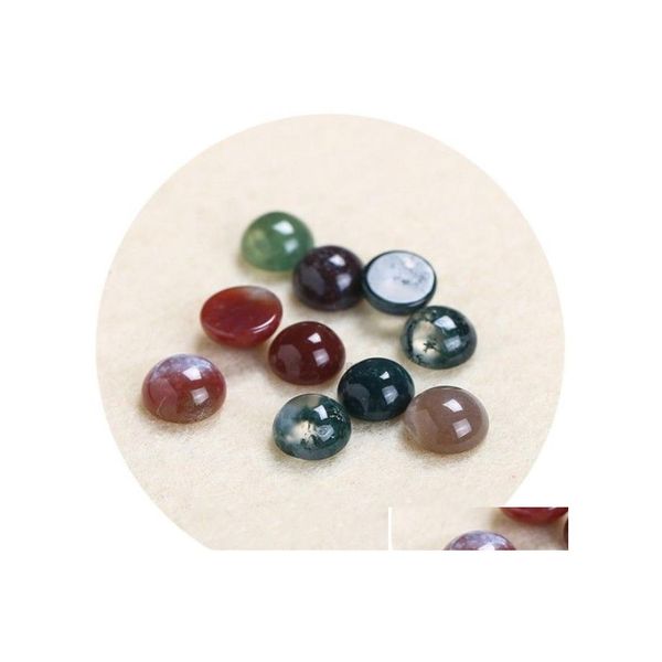 

loose gemstones 4/6/8/1012/14mm gemstone cabochons natural synthetic stone beads fancy fasper for earring necklace bracelet drop del dhfq2, Black