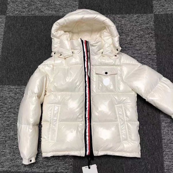 

designer mens maya france down jacket brand women luxurys puffer downs coat embroidered hooded jacket with colorful parkassize, Black