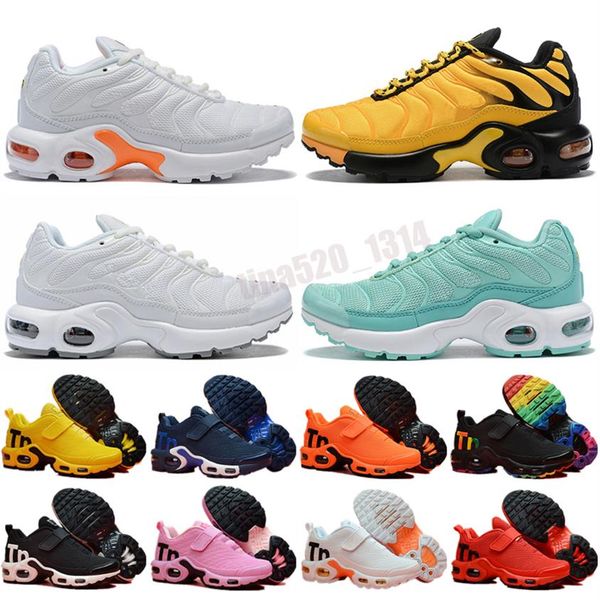 

kids boys girls runing shoes athletic tn plus sneaker baby sneakers white black sports fashion trainer gift338i