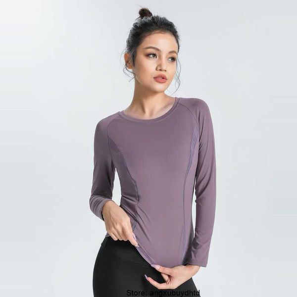 

active sets women's t shirts autumn lulus new female yoga suit long sleeve fitness exercise breathable running round neck leisure train