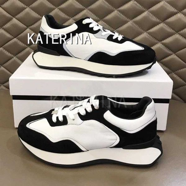 

sneakers for men 2022 luxury platform men's sports shoes real leather thick bottom running shoes casual tennis basketball shoes 2211, Black