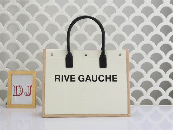

new designer bags quality canvas large capacity shopping bag purses handbag rive gauche tote bag shoulder messenger bagss women handbags wal, Red;black