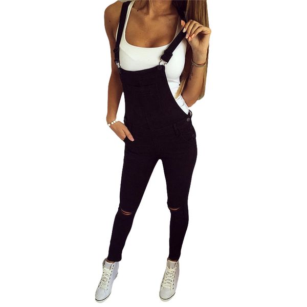 

women's jumpsuits rompers denim hollow sports overalls women girls slim jeans pants straps jumpsuit trousers 221123, Black;white