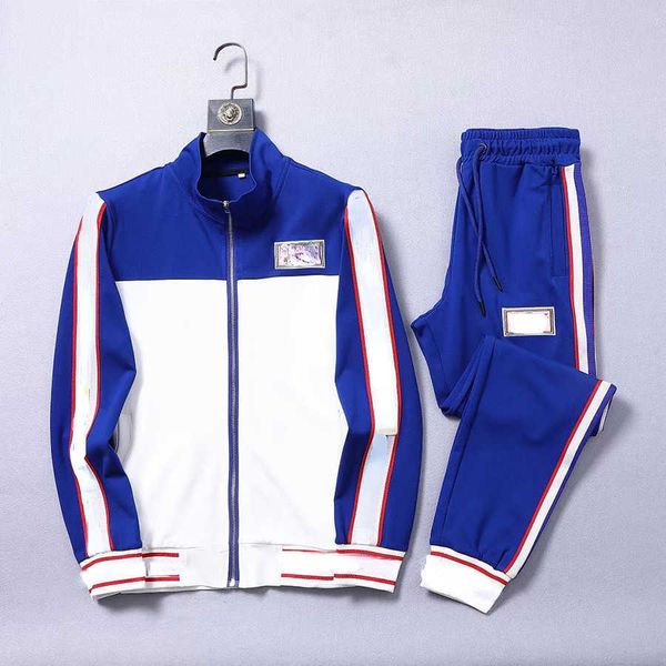 

brand men's tracksuits casual sports suit comfortable designer design 2022 new fashion two piece cardigan loose large size fashion -xx, Gray