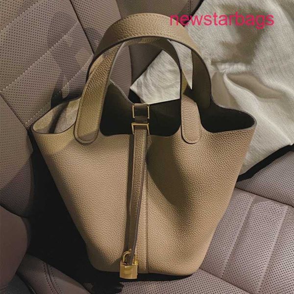 

designer herme picotin lock bag s handbag online store women's new style chaocai basket soft pu lychee pattern bucket korean mothe 7ln7