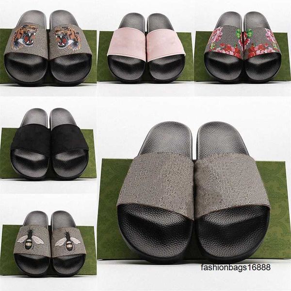 

mens women designer slippers summer slides sandals beach slide flat platform ladies bathroom home shoes flip flops striped casual 2022, Black
