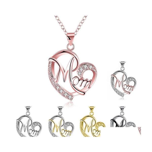 

pendant necklaces fashion choker necklace for women accessories mom birthday gifts mothers day pendant charms jewelry drop delivery dh0x8, Silver