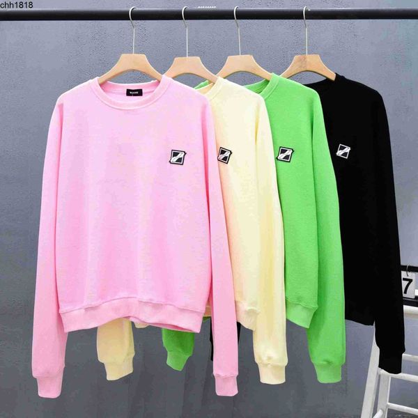 

welldone reverse terry round neck pullover sweater fashion brand multicolor heavy industry high edition couple sweater ins, Black