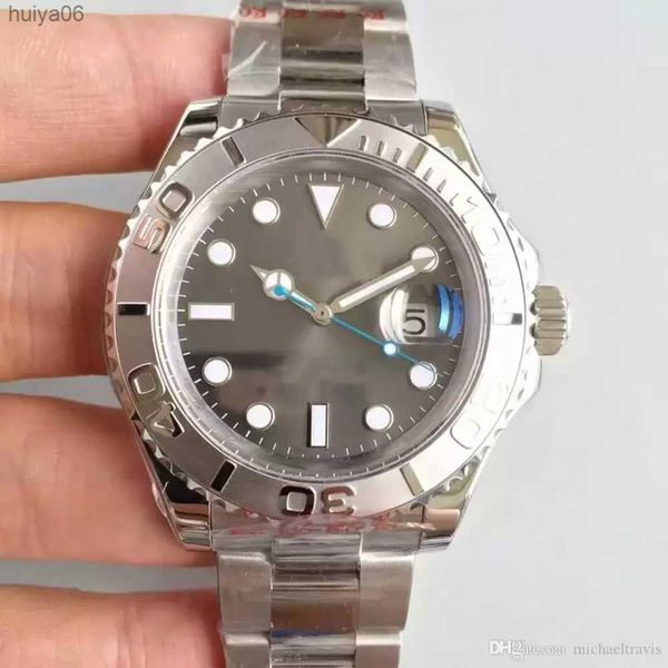 

mens watch stainless oyste bracelet fashion 40mm gray face 116655 sports men automatic movement watches huiya06, Slivery;brown