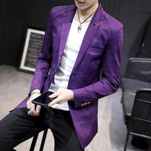 

mens suits blazers mens jacket slim fit casual suit trend coat blazer 221123, White;black