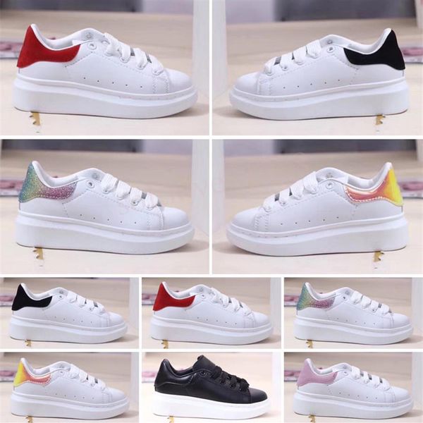 

2021 designer kids shoes for boys girls sneaker ander thick bottom white black red boby toddler casual sneakers size 24-35254k
