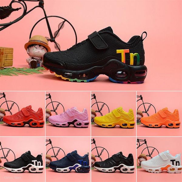 

designer kids sport sneakers shoes kpu running toddler boys tn trainers tennis chaussures children authentic278m, Black;red