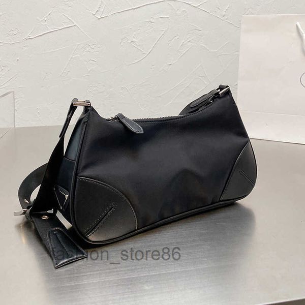 

black nylon underarm bag 21ss italy milano brand shoulder bags waterproof material patchwork 25n5 3gfb