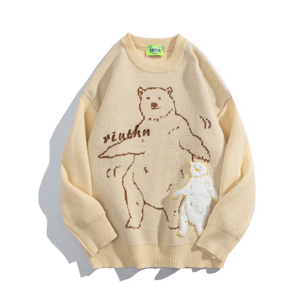 

cartoon sweater winter warm knitted sweaters men vintage plus size cute pullover
