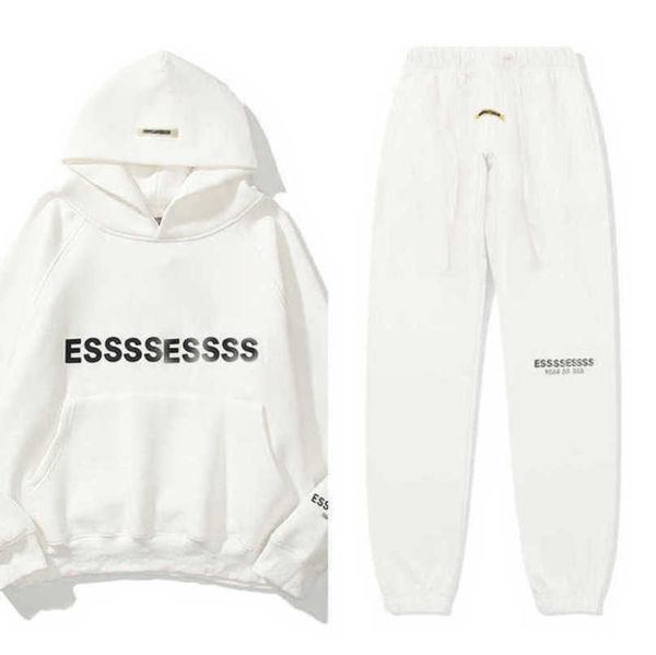 

luxury men's classic tracksuits sweatshirts letter esss hoodies men women sportswear pants suit hooded sweater casual pullover couple, Black