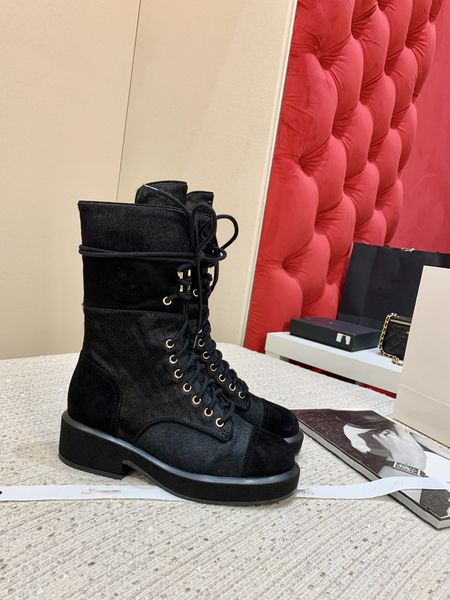 

shoes c08 designer version handmade cha xiaoxiang classic diamond lace-up martin boots short boots