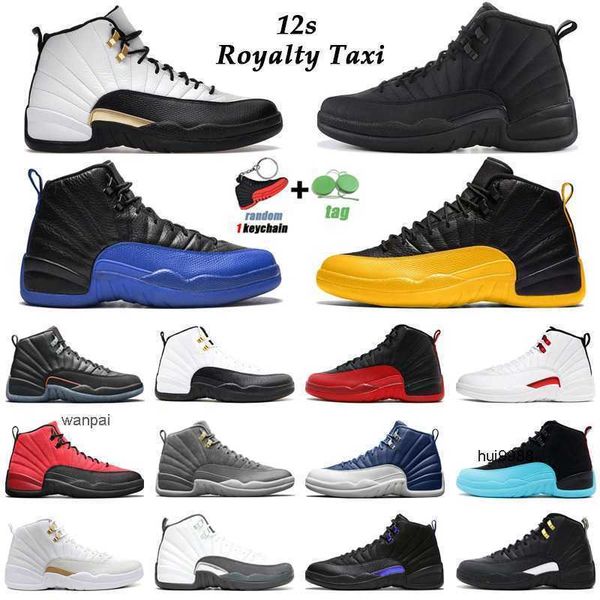

2023 12s royalty taxi basketball shoes 12 jumpman utility twist reverse flu game dark concord playoffs wolf grey gym red fiba mens trainers, Black