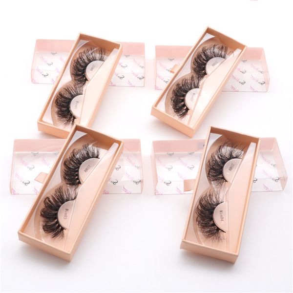 

25mm false eyelash faux mink lashes long dramatic 5d russian d curl fluffy thick lash handmade eye makeup 10 styles mudiwa