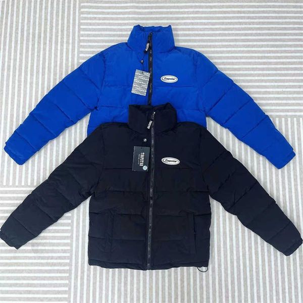 

2022 winter men thermal coat trapstar jacket hyperdrive puffer jackwet-white letters embroidered women clothing central cee, Black;brown