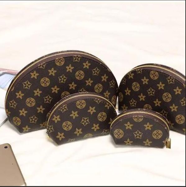 

women designer 4pcs/set zipper cosmetic bags fashion luxury travel makeup bag travel pouch make up ladies cluch purses toiletry wallet purse