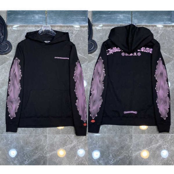 

fashion men's luxury sweatshirts designer classic hoodies ch zipper hooded sweater casual men women cross pullover sanskrit hoodie coa, Black