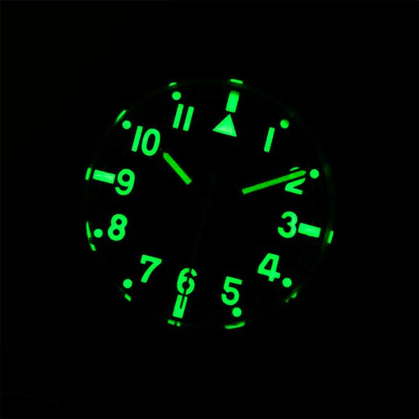 

lw copy waterproof men's wrist watch vintage military pilot g10 men steel sapphire irls, Slivery;brown