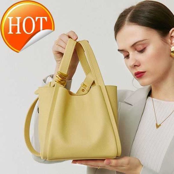 

women's luxury designer handbags texture leather bucket tote bags 2023 new high-end fashion portable shoulder bag factory direct sales