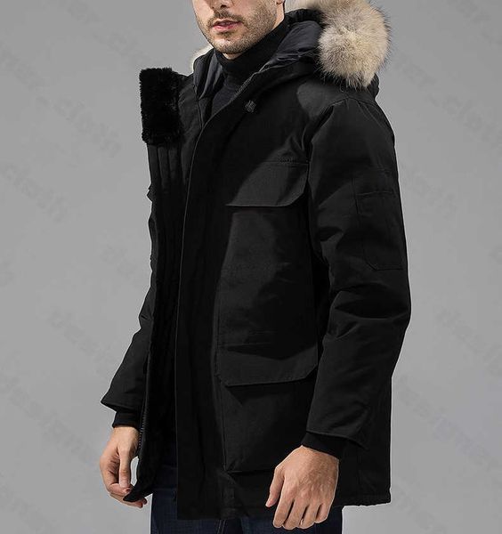 

parkas coats mens womens designers down jackets veste homme winter jassen puffer big fur hoody apparel fourrure outerwear manteau hiver, Black