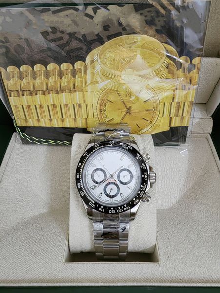 

with original box luxury mens watches 116500ln watch montre de luxe automatic wristwatches steel ring bezel 316l adustable folding buckle 20, Slivery;brown
