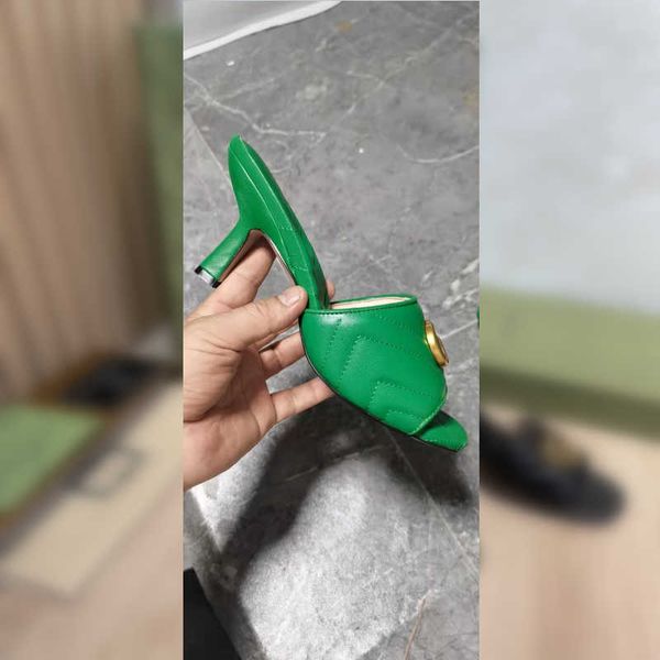 

fashion- designer design fashion women's sandals slippers leather thick heeled shoes 34-41, Black