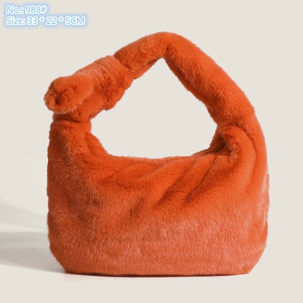 

wholesale factory ladies shoulder bags 5 colors winter soft lambswool cloud bag sweet little fresh plush fashion handbag personality leather