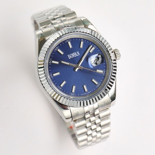 

men watch luxury designer watches montre de luxe automatic movement women watchs gold stainless steel blue luminous datejust 31 36 41mm auto, Slivery;brown