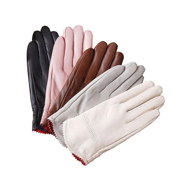 

five fingers gloves genuine leather gloves winter women' thick sheepskin women thermal 221123, Blue;gray