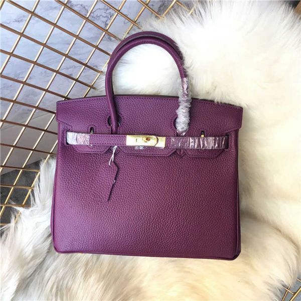 

designer birkins bags herme handbags autumn and winter highend first layer cow leather lychee grain womens full large one shoulder hand have