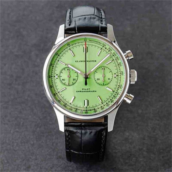 

designer men watch steel sapphire waterproof st1901 chronographe business fashion eye manual manipulator men pilot w2y4, Slivery;brown