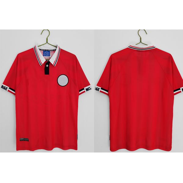 

retro soccer jersey noruega 1998 1999 solskjaer flo iversen classic vintage football shirts men kids uniform norge tore andre berg bjornebye, Black;blue