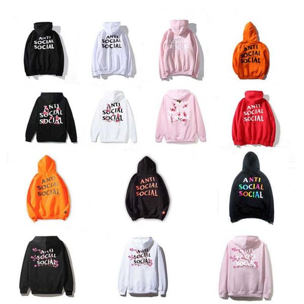 

2022 luxury designer men's women's sweater printed with letters butterfly cherry blossom hoodie pullover loose sweater s-3xl, Black