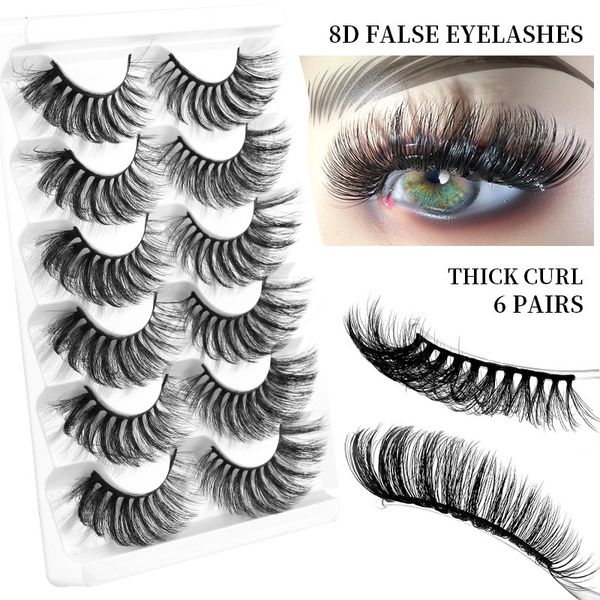 

thick natural false eyelashes curly cirsscross handmade reusable multilayer 3d mink fake lashes full strip lash extensions eyes makeup acces