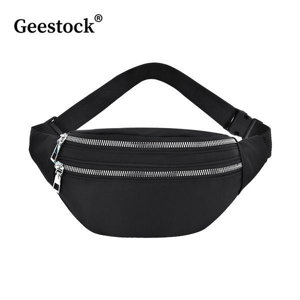 

waist bags geestock pack for women nylon fanny packs casual womens chest man belt pouch travel hip bag sport purses pocket 221124