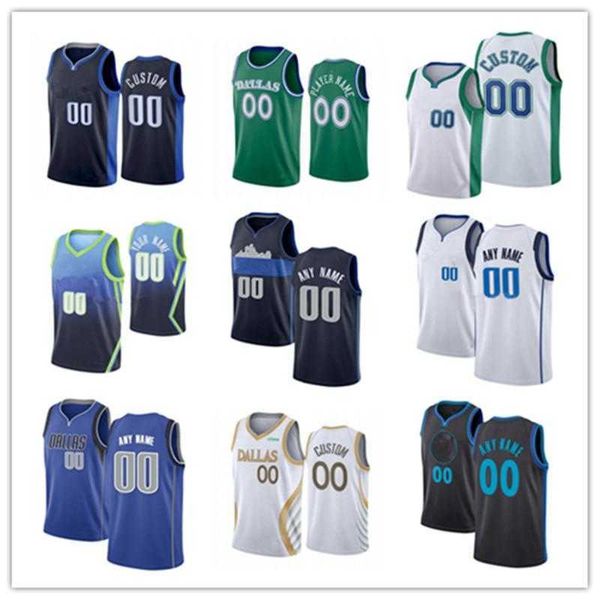 

75th custom jersey dallas''mavericks''men women youth luka 9 moses brown 77 doncic 13 jalen brunson kristaps 6 porzingis, Black;red