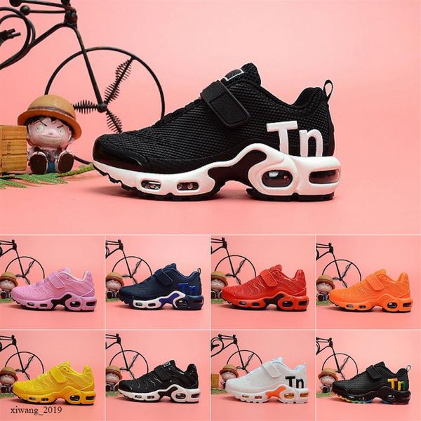 

2019 kids tn enfant plus mercurial sports running shoes children boys girls trainers tns chaussures sneakers size 28-35304k, Black