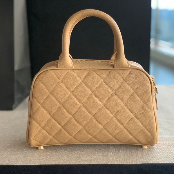 

10a mirror quality grained calfskin boston woman bag luxury designer tote handbags with box c157